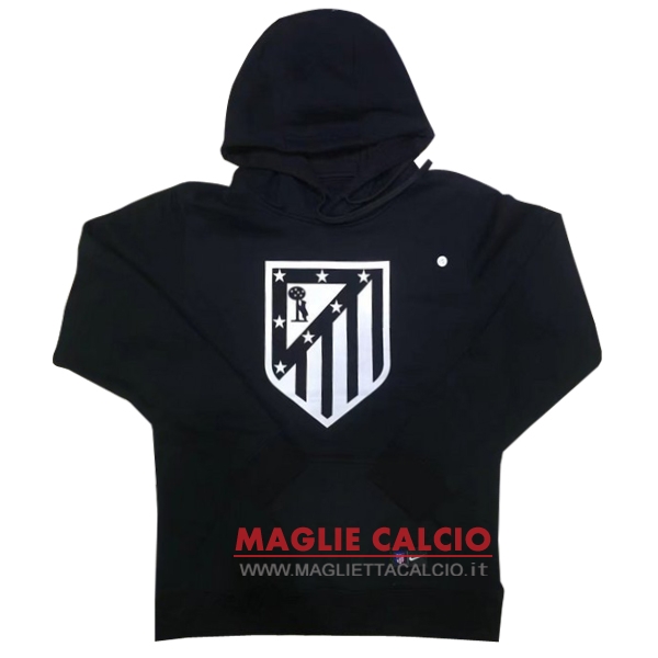 nuova atletico madrid nero felpa cappuccio giacca 2017-2018