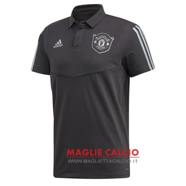 manchester united nero magliette polo nuova 2019-2020