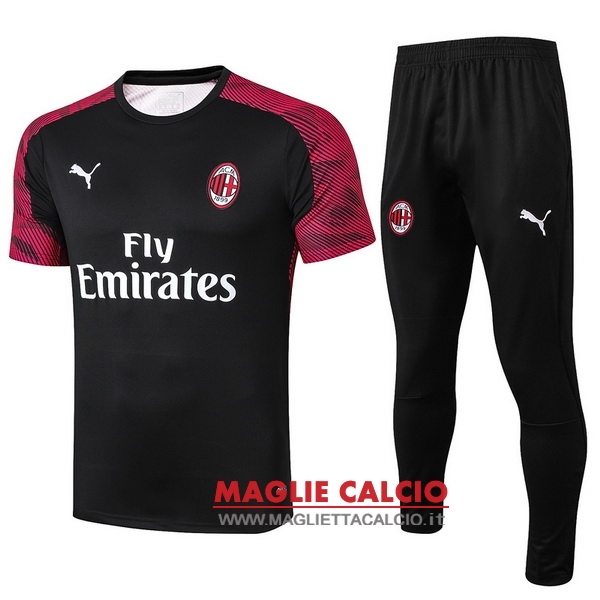 nuova formazione set completo divisione magliette ac milan 2019-2020 nero bianco rosso