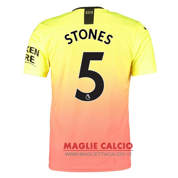 nuova maglietta manchester city 2019-2020 stones 5 terza