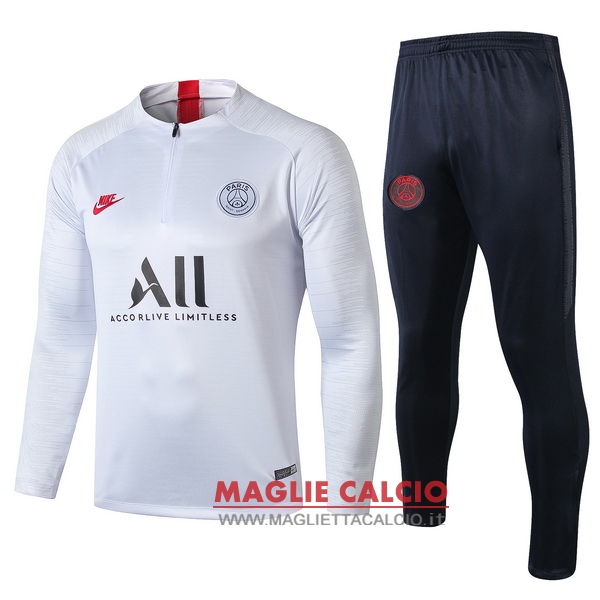 nuova paris saint germain insieme completo bianco blu rosso giacca 2019-2020