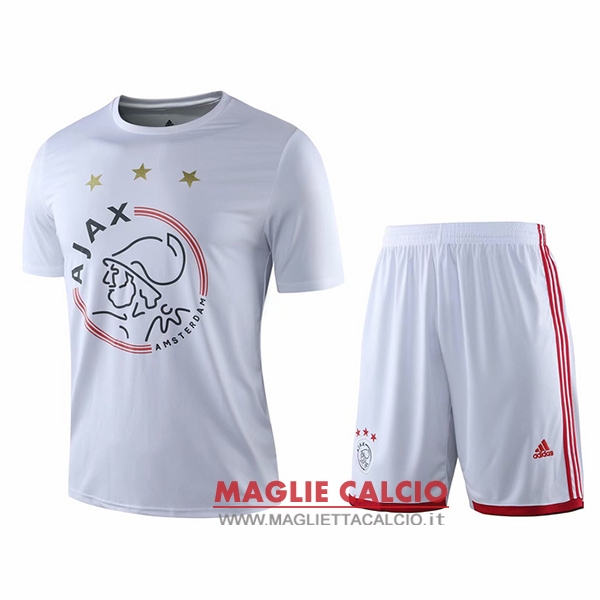 nuova formazione set completo magliette ajax 2019-2020 bianco