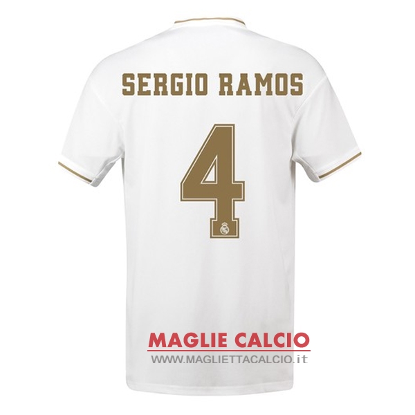 nuova maglietta real madrid 2019-2020 sergio ramos 4 prima