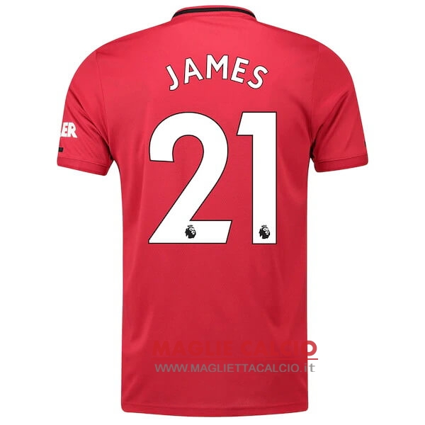 nuova maglietta manchester united 2019-2020 james 21 prima