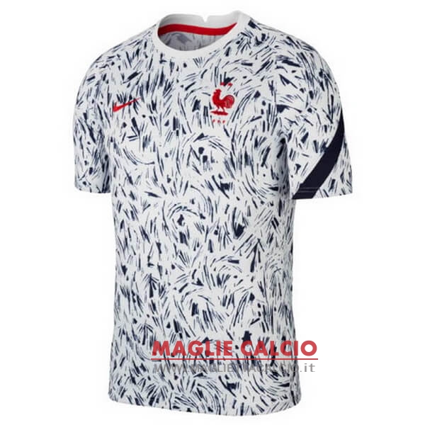 nuova pre match magliette nazionale francia 2020 bianco