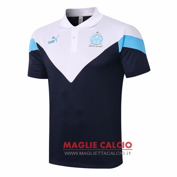 polo maglia marseille 2020-2021 bianco blu