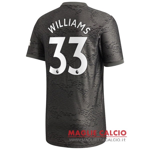 nuova maglietta manchester united 2020-2021 williams 33 seconda