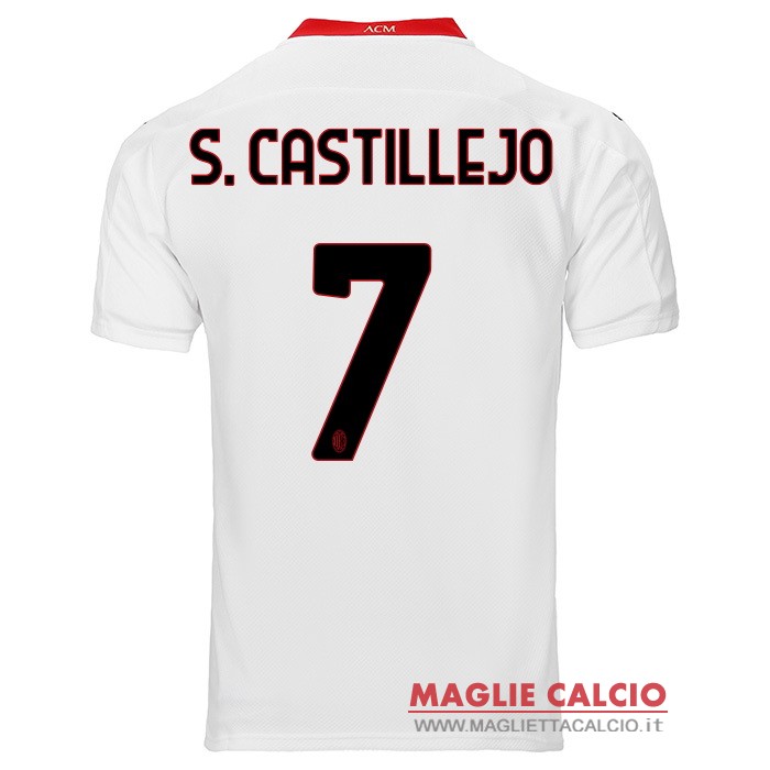 nuova maglietta ac milan 2020-2021 s.castillejo 7 seconda