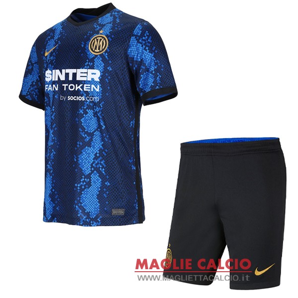 nuova prima magliette inter milan set completo bambino 2021-2022