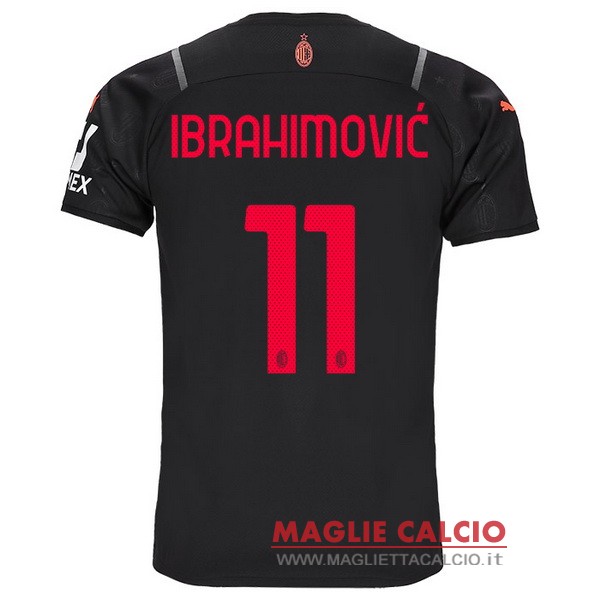 nuova maglietta ac milan 2021-2022 ibrahimovic 11 terza