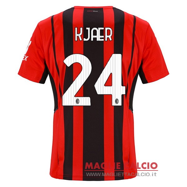 nuova maglietta ac milan 2021-2022 kjaer 24 prima