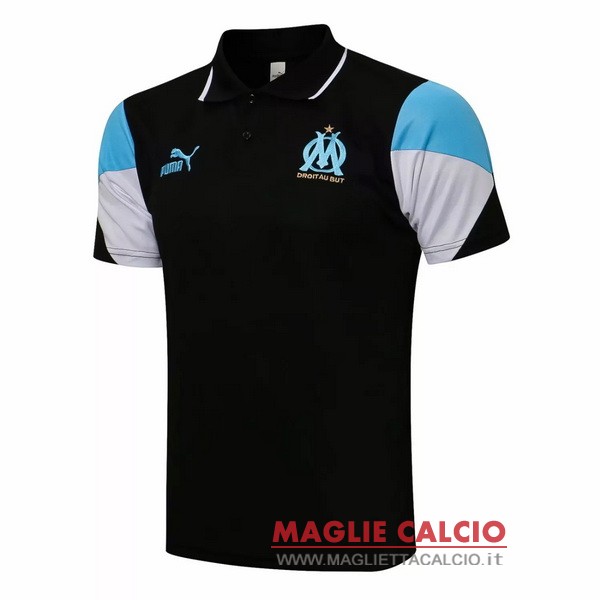 polo maglia marseille 2021-2022 blu navy bianco