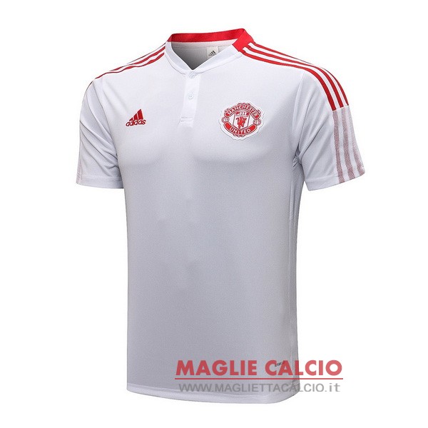 manchester united bianco rosso magliette polo nuova 2021-2022