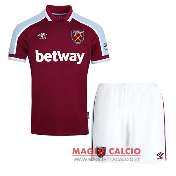 nuova prima divisione magliette west ham set completo uomo 2021-2022