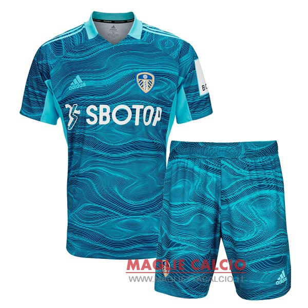 nuova prima magliette set completo portiere leeds united bambino 2021-2022