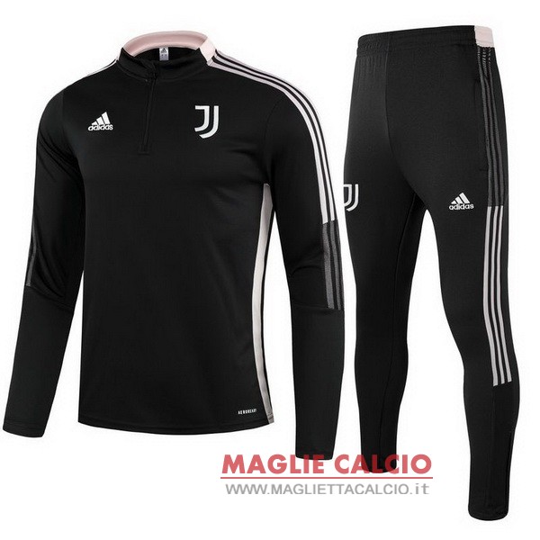 nuova juventus insieme completo nero rosa bambino giacca 2021-2022