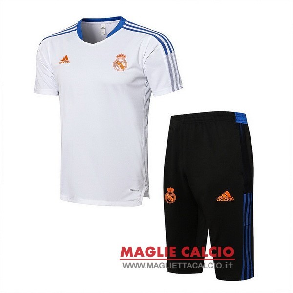 nuova formazione set completo divisione magliette real madrid 2021-2022 bianco I nero