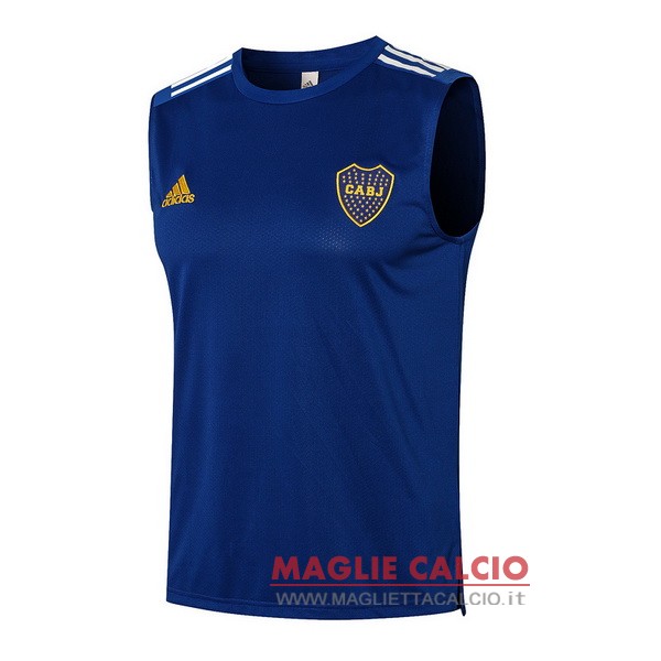 nuova formazione senza maniche divisione magliette Boca Juniors 2021-2022 blu