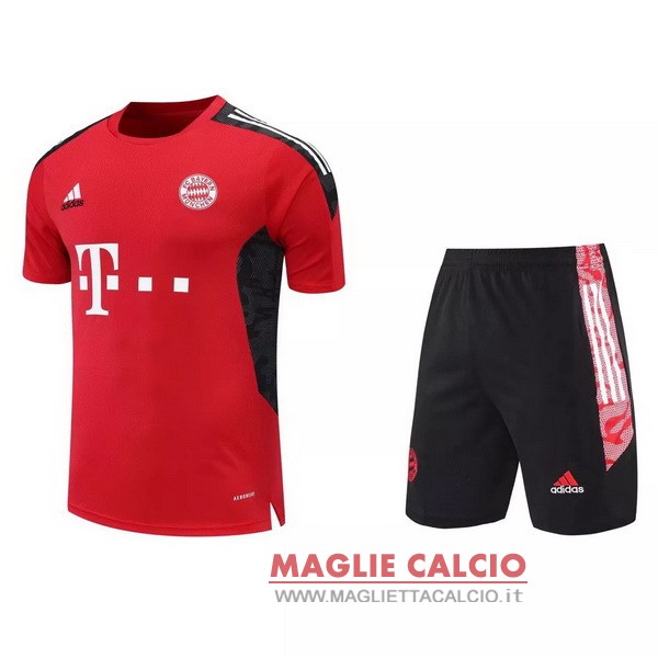 nuova formazione set completo divisione magliette bayern munich 2022-2023 rosso nero