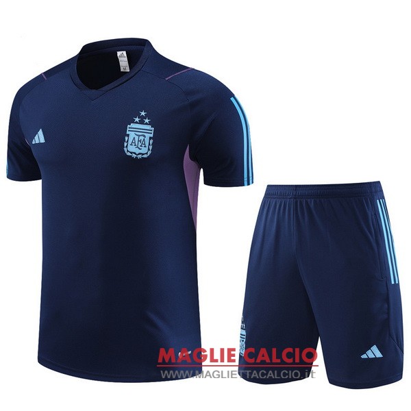 nuova formazione set completo divisione magliette argentina 2023 blu ii navy