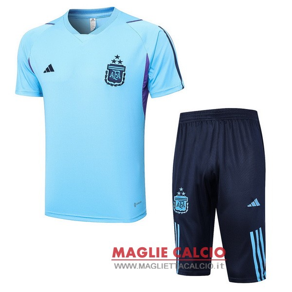 nuova formazione set completo divisione magliette argentina 2023 blu luce