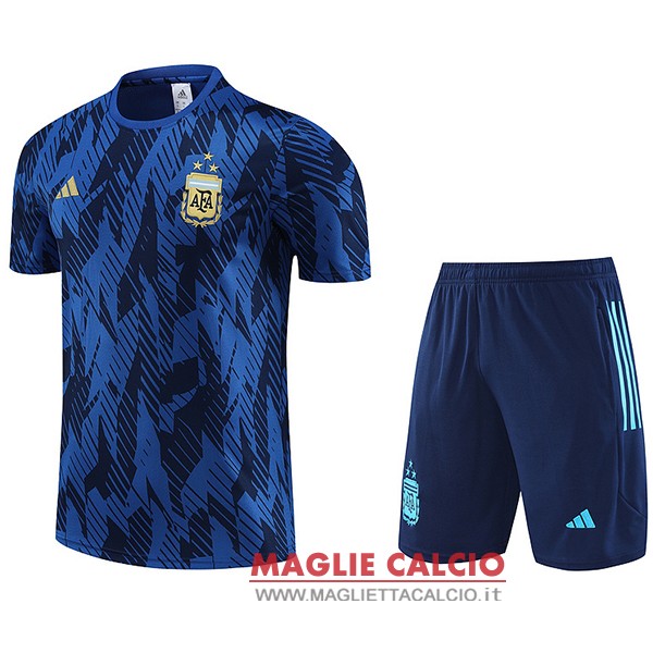 nuova formazione set completo divisione magliette argentina 2023 blu navy