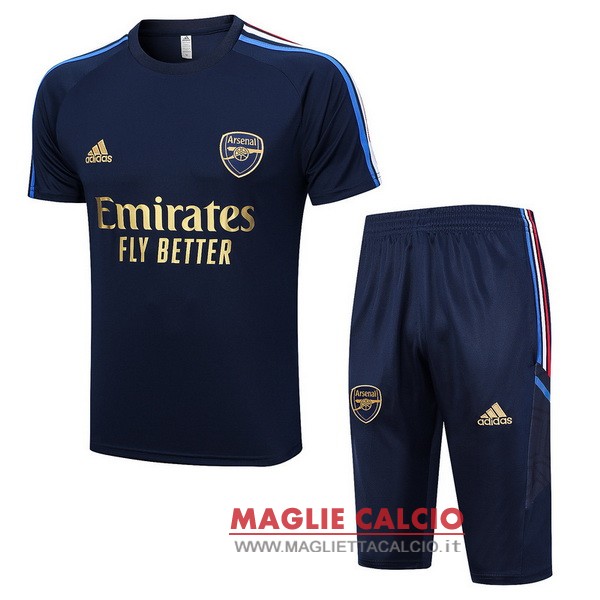 nuova formazione set completo magliette arsenal 2023-2024 blu navy