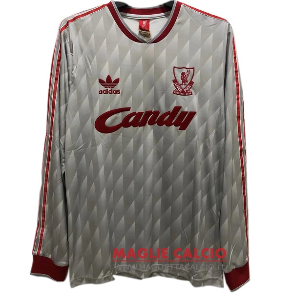 nuova prima manica lunga magliette liverpool retro 1989-1991