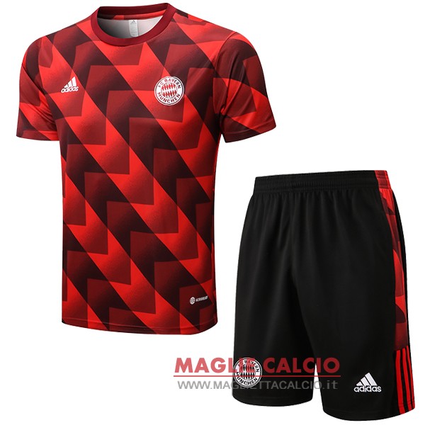 nuova formazione set completo divisione magliette bayern munich 2022-2023 rosso