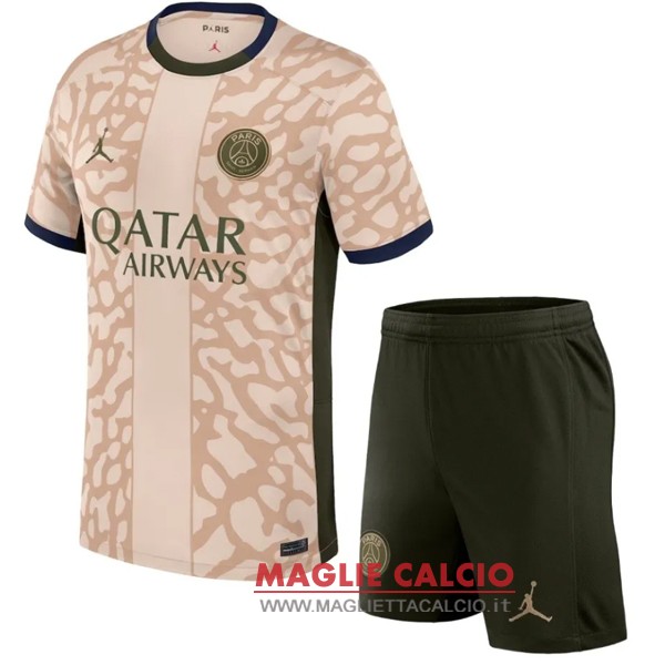 nuova fourth magliette paris saint germain set completo bambino 2023-2024