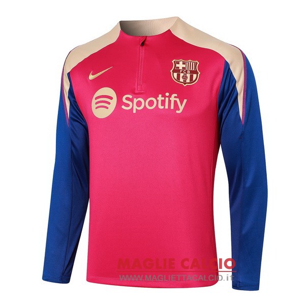 nuova barcelona rosa blu felpa da allenamento 2024-2025