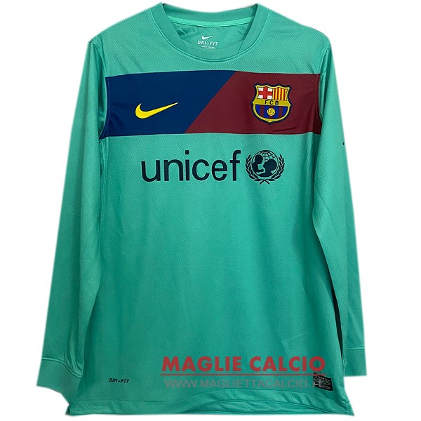 nuova seconda manica lunga divisione magliette fc barcelona retro 1989-1999