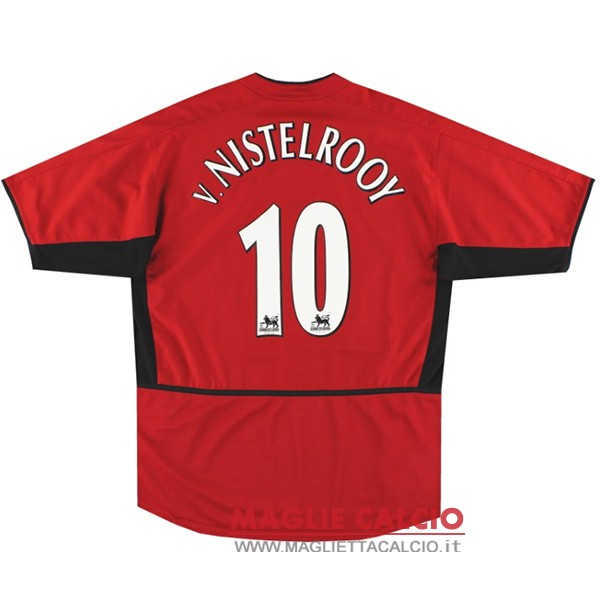 nuova prima magliette nuova manchester united retro 2002-04 v.Nistelrooy #10