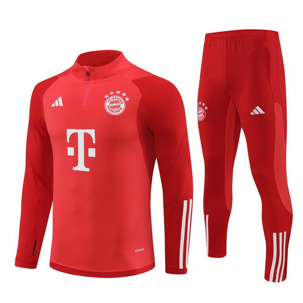 nuova bayern munich insieme completo rosso bianco bambino giacca 2023-2024