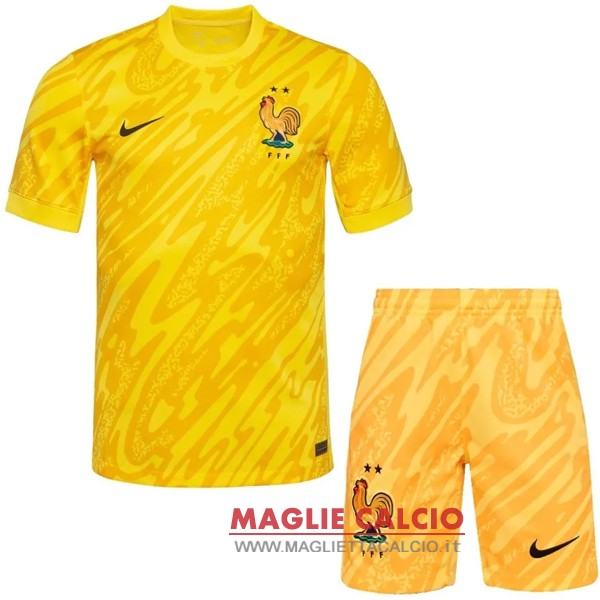 portiere magliette nazionale francia set completo uomo 2024 giallo