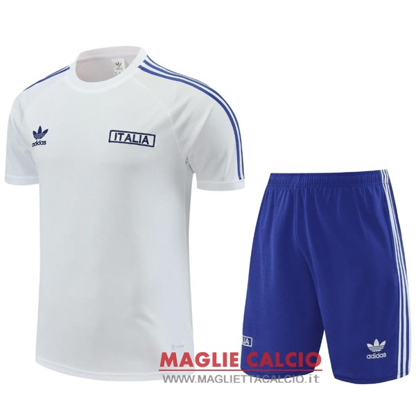 magliette italia formazione set completo 2024 bianco blu