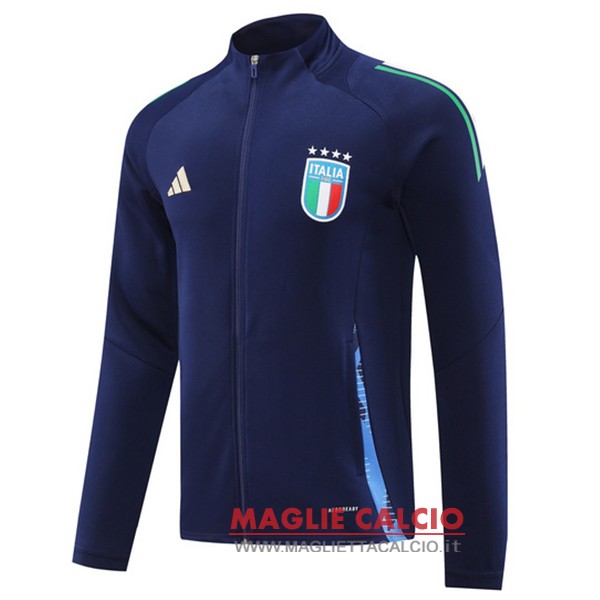 nuova italia blu navy giacca lunga zip 2024