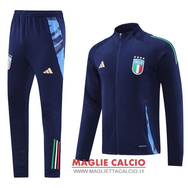 nuova italia insieme completo blu navy giacca lunga zip 2024