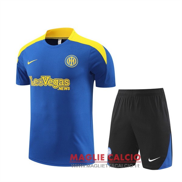 nuova magliette inter milan formazione set completo 2024-2025 blu giallo nero