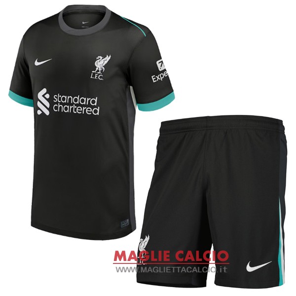 nuova seconda magliette liverpool set completo bambino 2024-2025