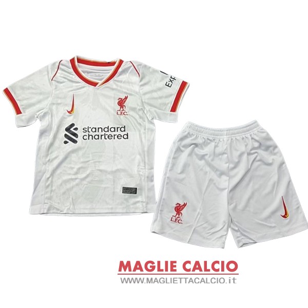 nuova terza magliette liverpool set completo bambino 2024-2025