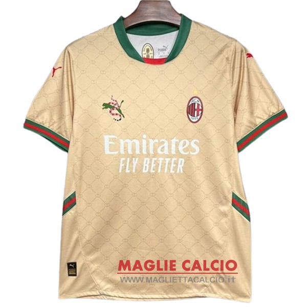 tailandia nuova speciale divisione magliette ac milan 2024-2025 giallo