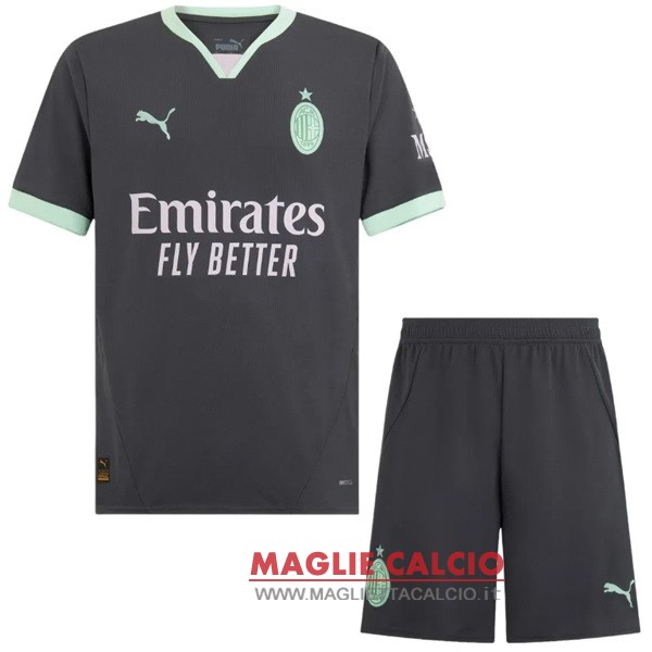 nuova terza divisione magliette ac milan set completo uomo 2024-2025