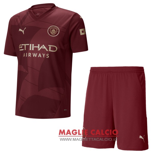 nuova terza magliette manchester city set completo bambino 2024-2025