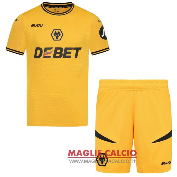 nuova prima magliette wolves set completo bambino 2024-2025