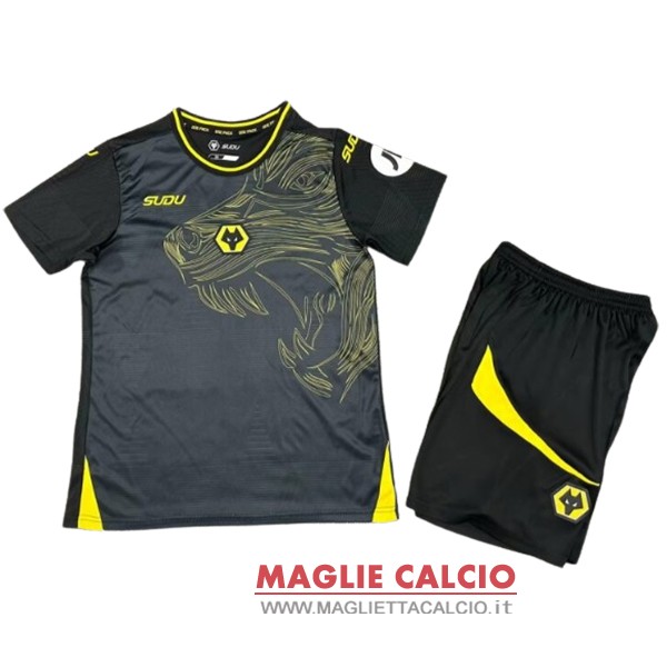 nuova seconda magliette wolves set completo bambino 2024-2025