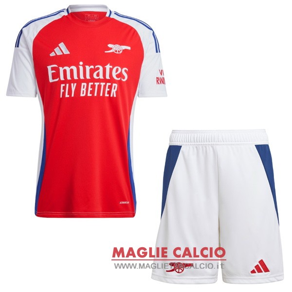 nuova prima divisione magliette arsenal set completo uomo 2024-2025