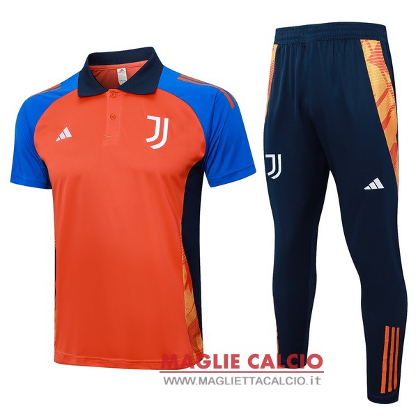 juventus arancione blu navy magliette polo set completo nuova 2024-2025