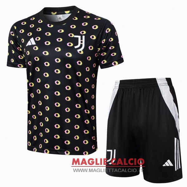 nuova formazione magliette set completo juventus 2024-2025 nero bianco