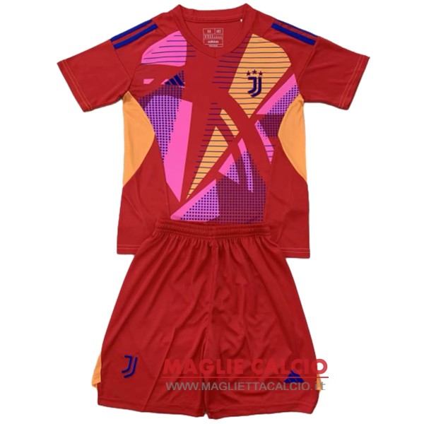 magliette portiere juventus set completo bambino 2024-2025 rosso